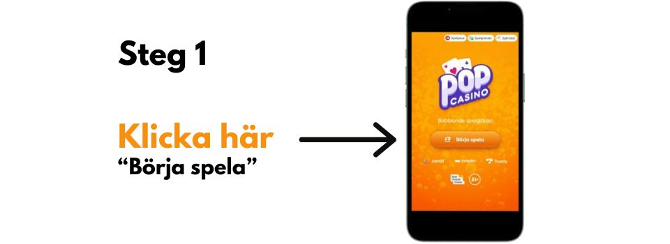 illustrerad bild för att spela Pop casino steg 1