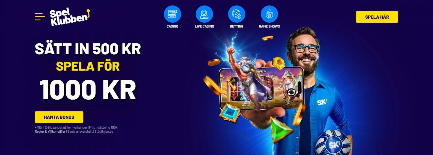 Spelklubben casino bonus