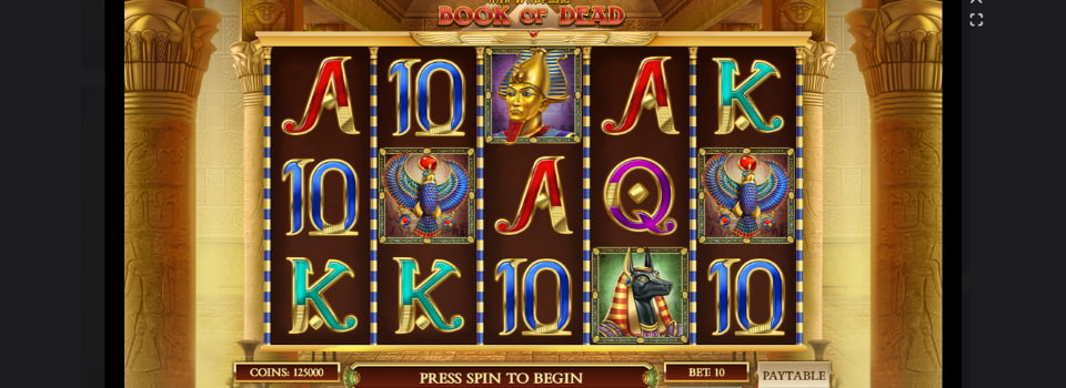 Book of Dead slot spelplan