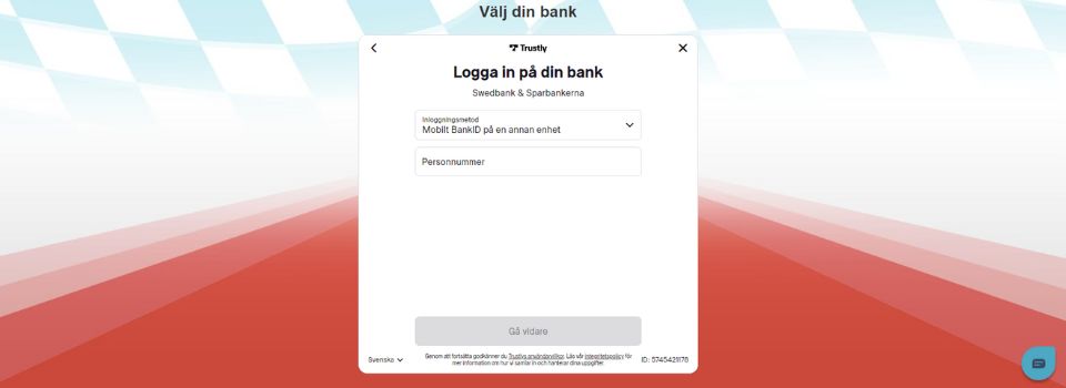 TurboVegas logga in på banken