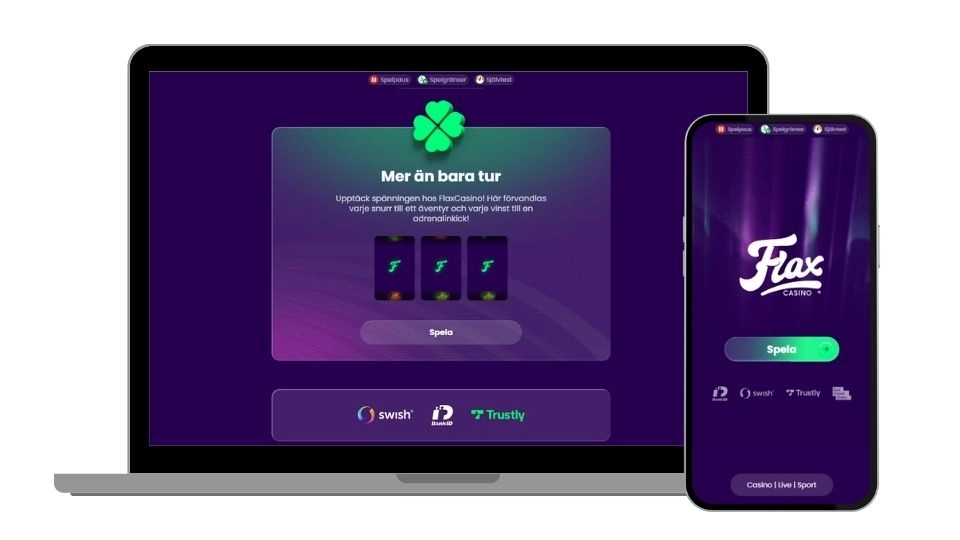 Flax Casino betalningmetoder mobil och dator