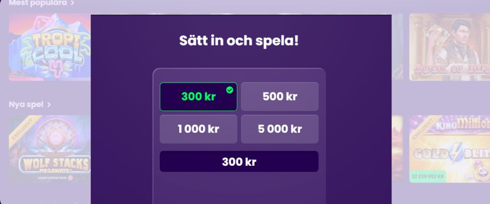 Flax casino insättningssida