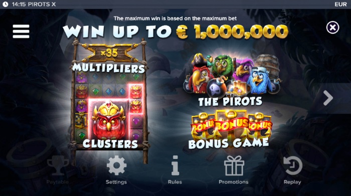 Olika bonusfunktioner i Pirots.