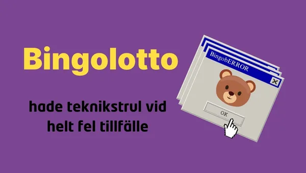 Bingolotto hade teknikstrul vid helt fel tillfälle Bingolotto hade teknikstrul vid helt fel tillfälle.