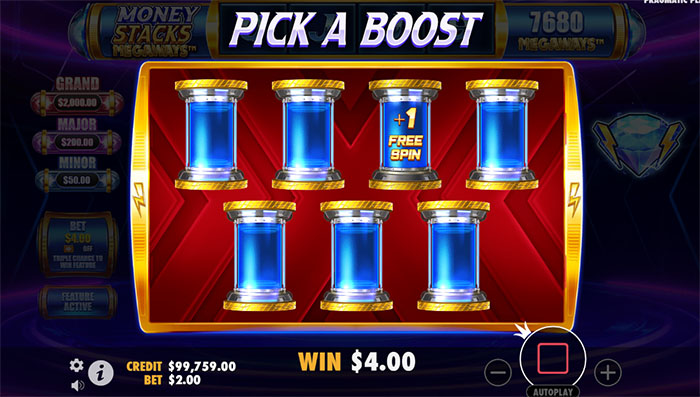 Bonusfunktion i Money Stacks Megaways.