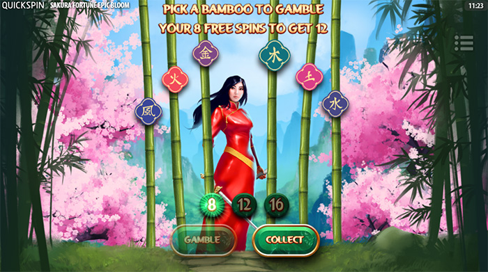 Free spins i Sakura Fortune Epic Bloom.