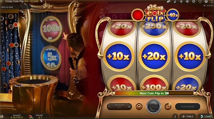 Crazy Coin Flip Live från Evolution.