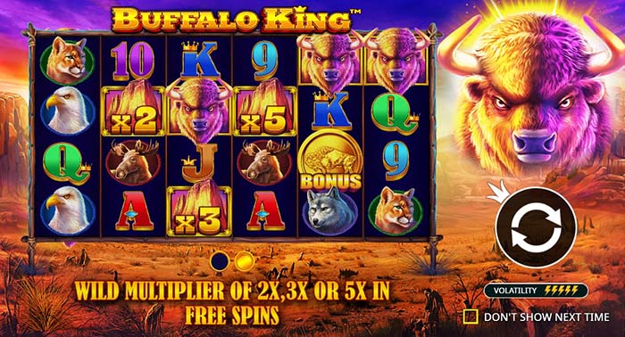 Bonusfunktioner i Buffalo King.