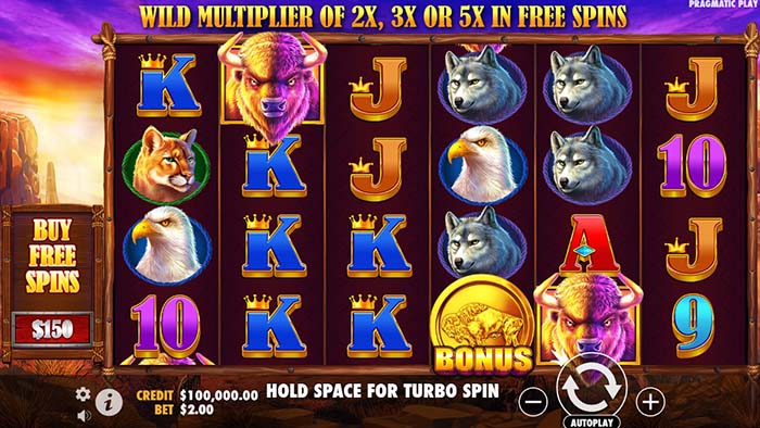 Spelautomaten Buffalo King.