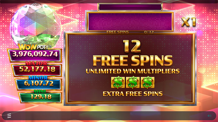 Cash 'N Riches WOWPOT Megaways free spins.