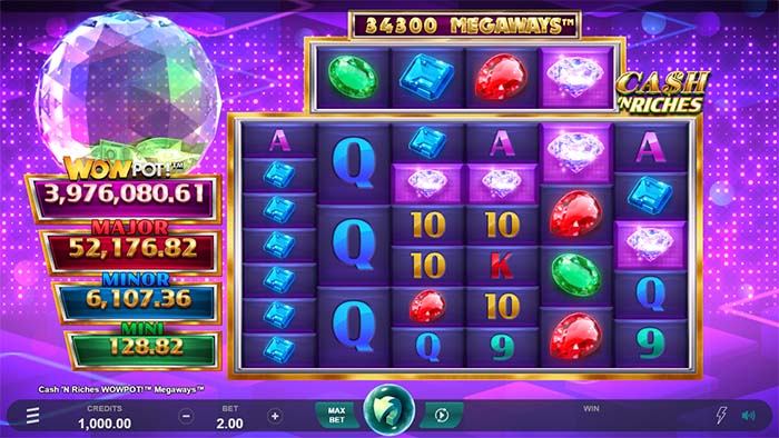 Spelautomaten Cash 'N Riches WOWPOT Megaways.