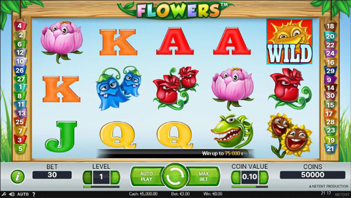 Spelautomaten Flowers.