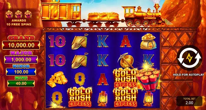 Spelautomaten Gold Rush Express.