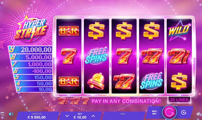 Spelautomaten Hyper Strike.