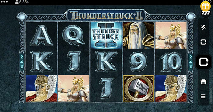 Thunderstruck 2 online slot.