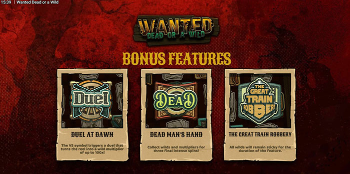 Bonusfunktioner i Wanted Dead or a Wild