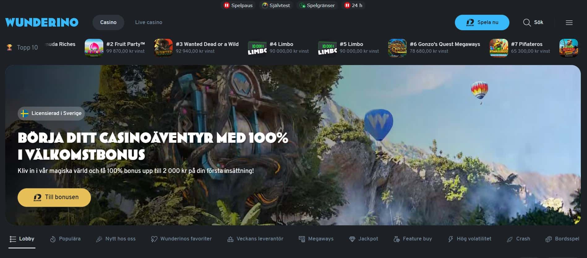 Wunderino casino bonus