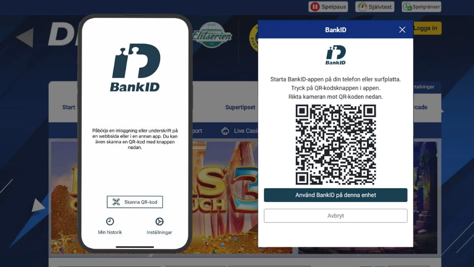 Dbet inlog och verifiering med bankid