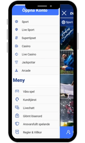 Dbet spel meny