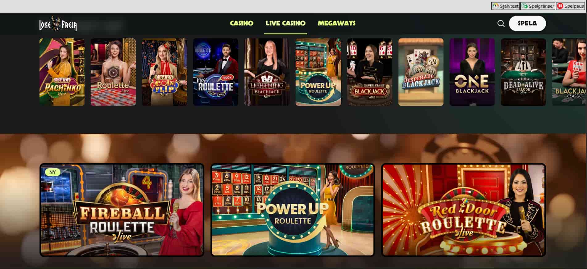 live casinot på LokeFreja