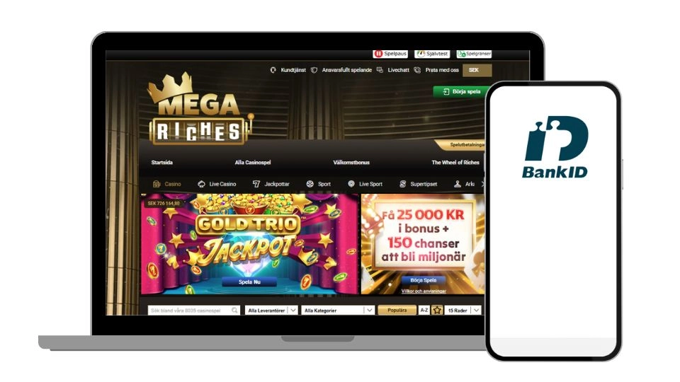 Mega Riches registrering med BankID