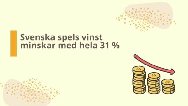 Vinsten för Svenska Spel minskar med 31 procent.
