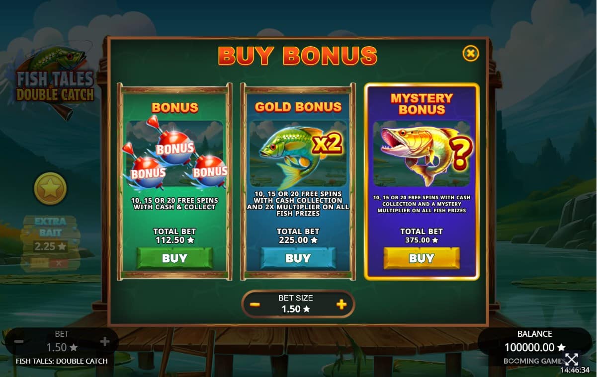 fish tales double catch buy bonus