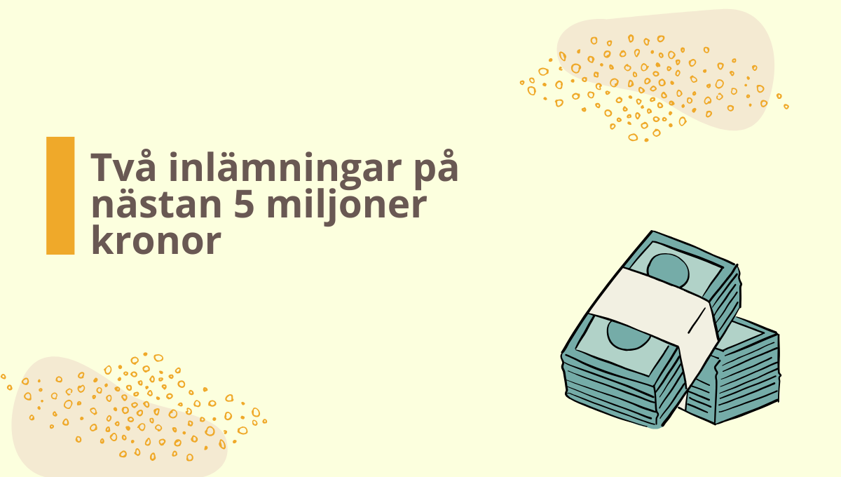 Två inlämningar vann nästan 5 miljoner vardera på Eurojackpot 2025