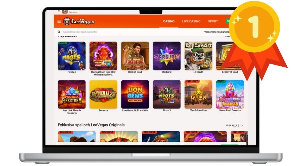 Bästa nätcasinot Leo Vegas