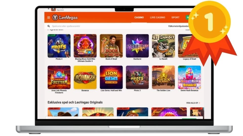 Bästa nätcasinot Leo Vegas