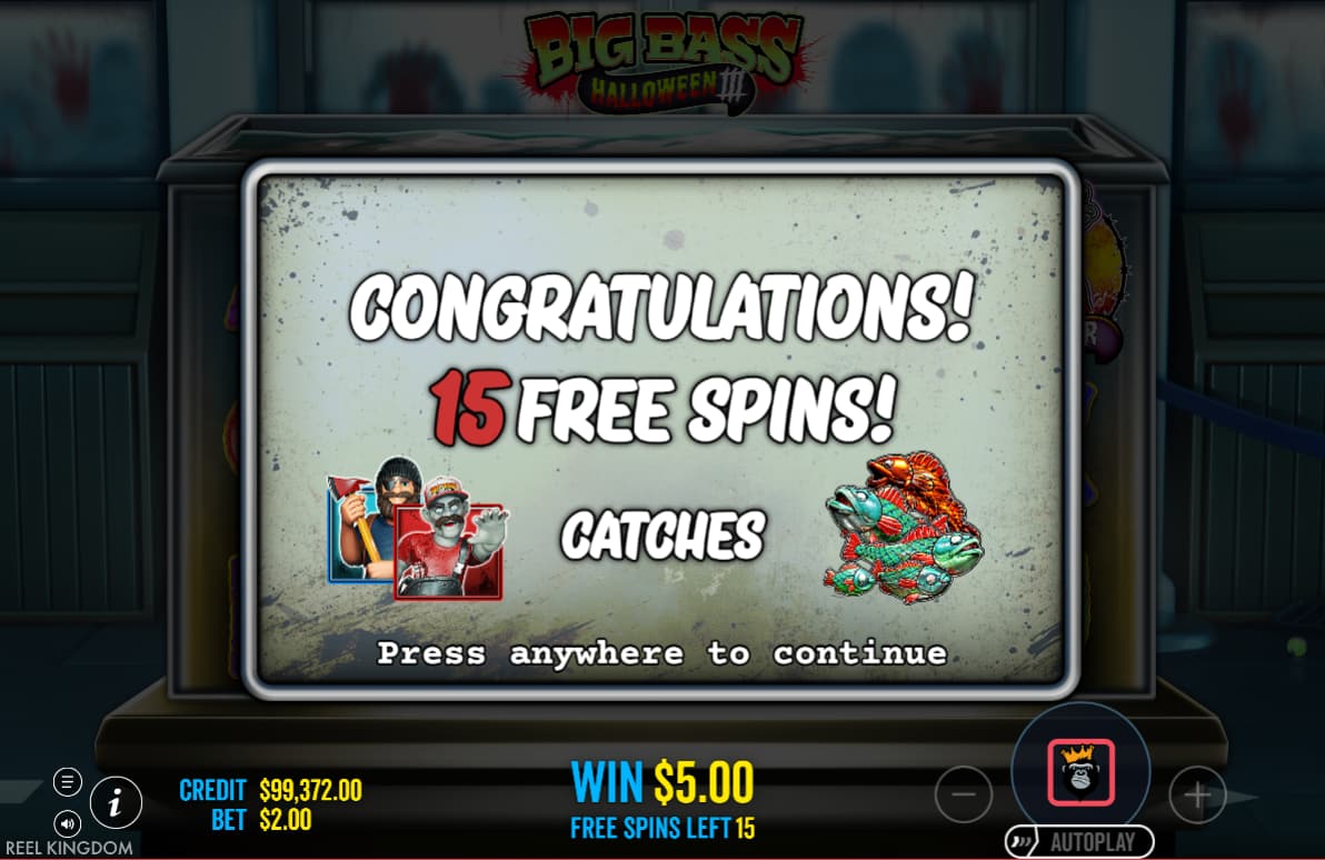 Big Bass Halloween 3 free spins