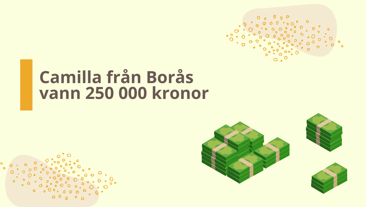 Camilla från Borås vann kvarts miljon med tre TV-symboler