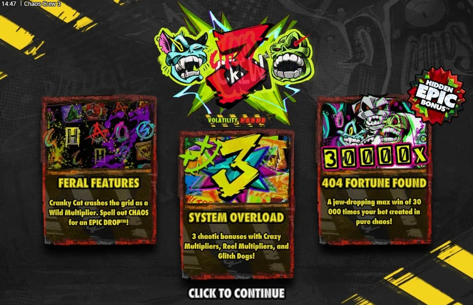 Chaos Crew 3 specialfunktioner och features