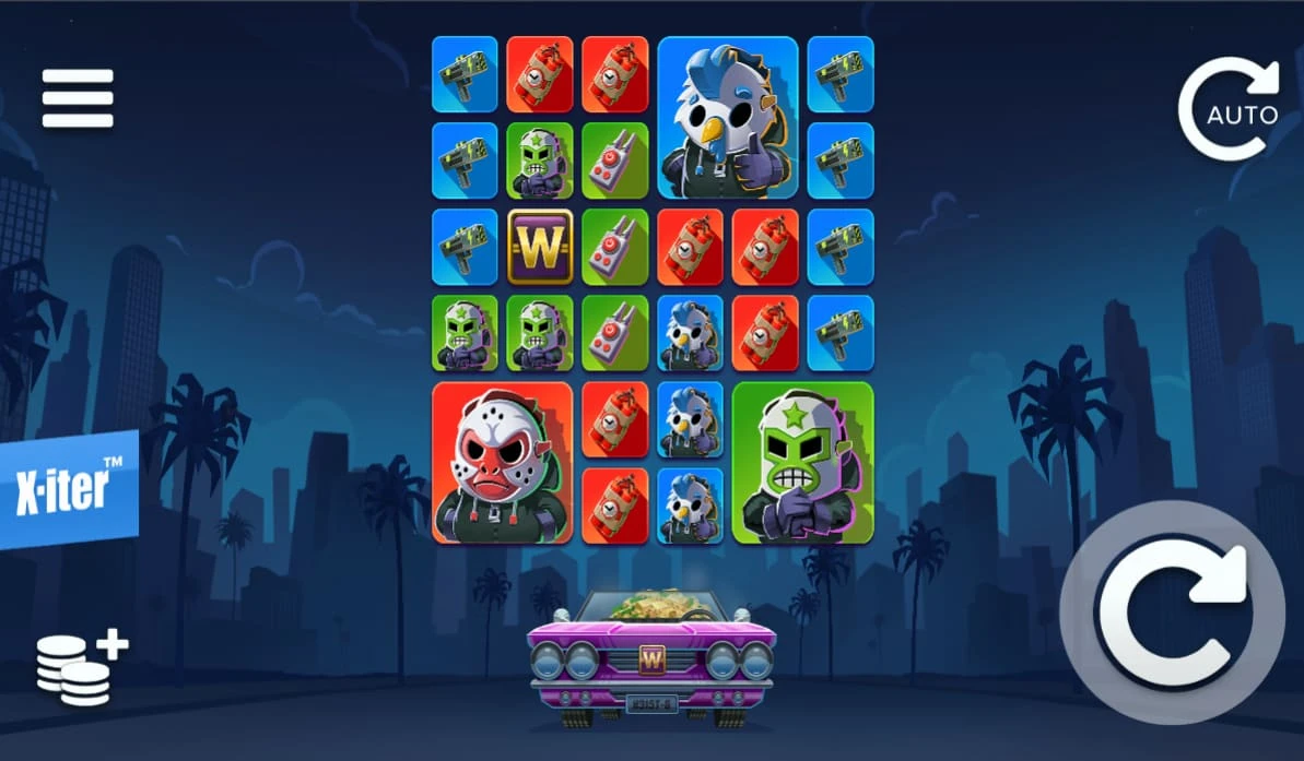 Heist guys slot spelplan demo