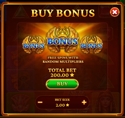 Ra's relics Bonanza köp bonus funktion