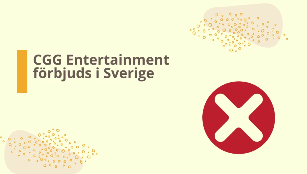 Spelinspektionen förbjuder CGG Entertainment från den svenska spelmarknaden