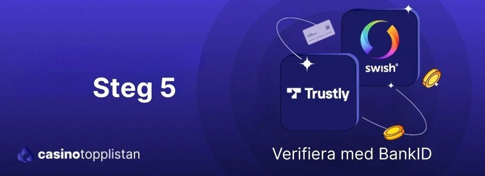 Uttagsmetoder Swish och Trustly på nätcasino verifieras med BankID