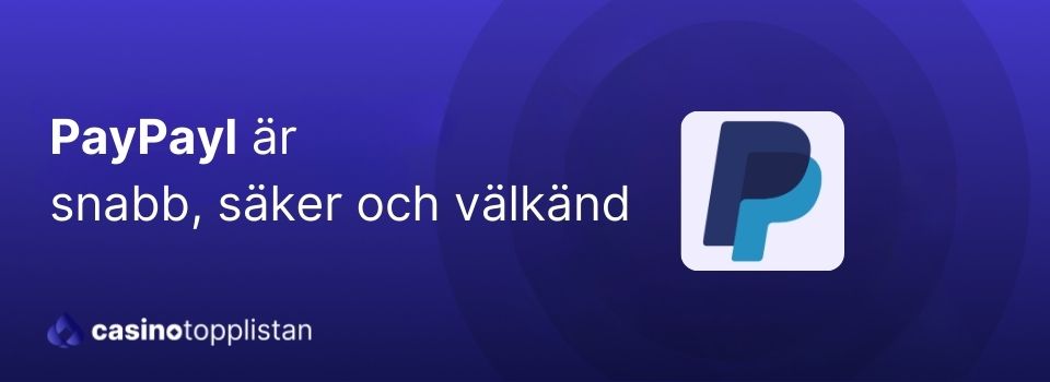 casinobetalningsmetod Paypal