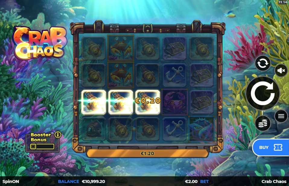 Crab Chaos slot spelplan vinst