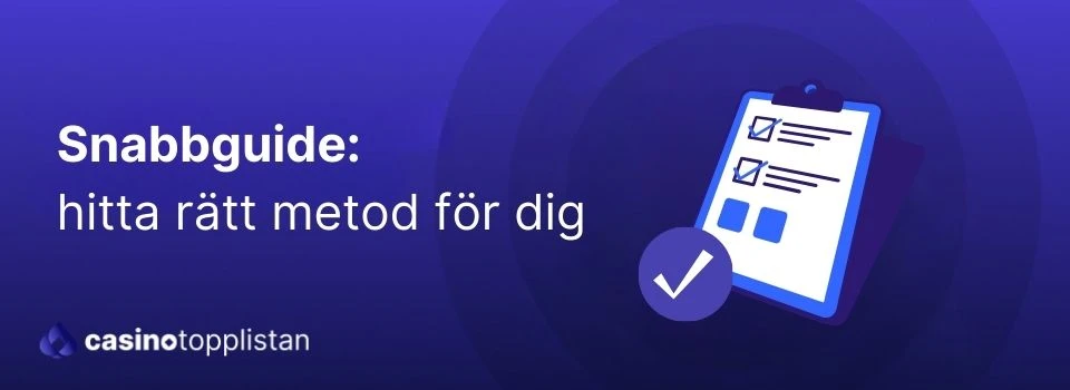 Casinotopplistans guide till bäst casino betalningsmetod