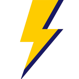 Blixtikon som illustrerar snabbhet vid insättningar på caisno