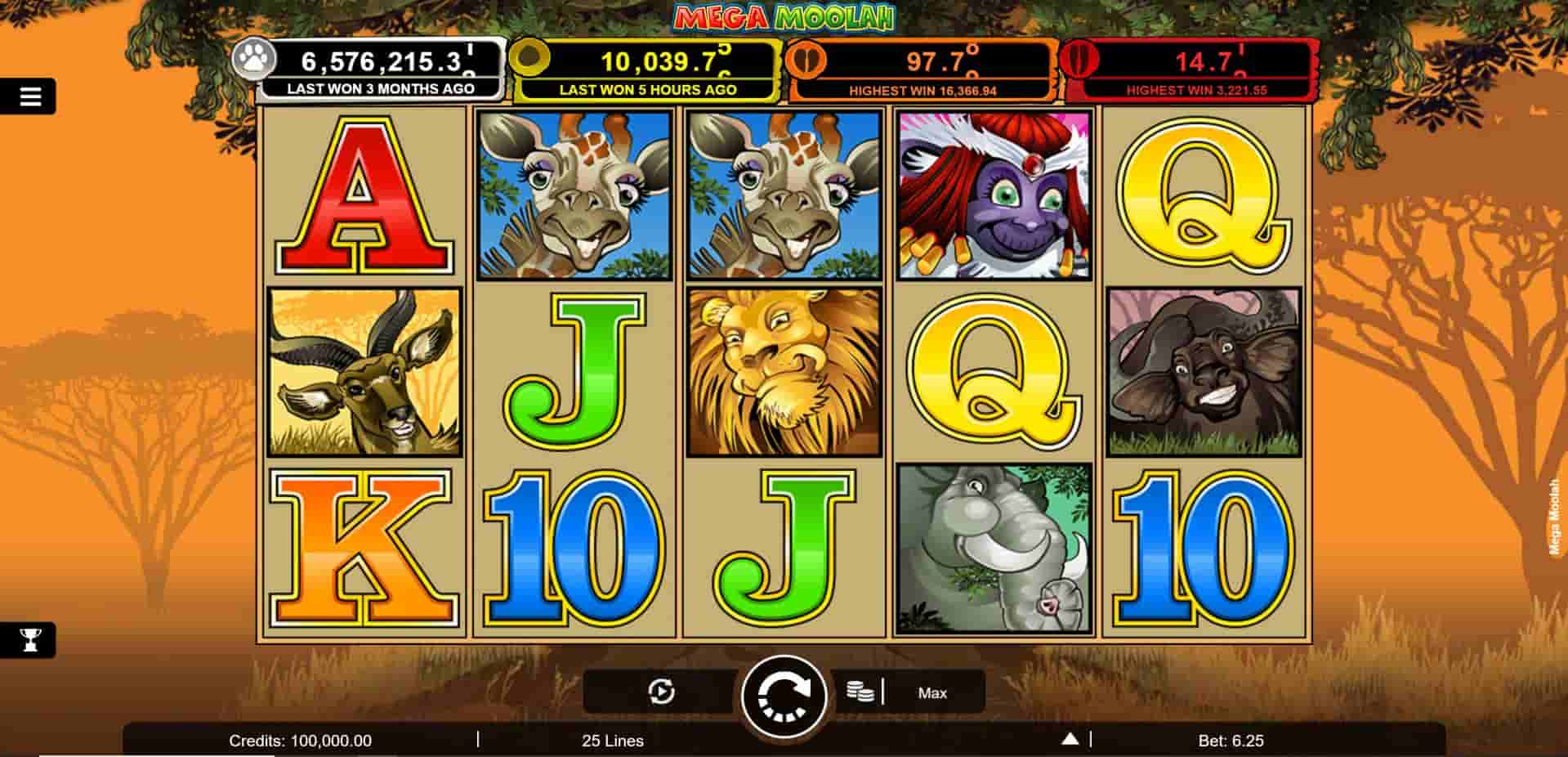 Mega Moolah jackpot slot