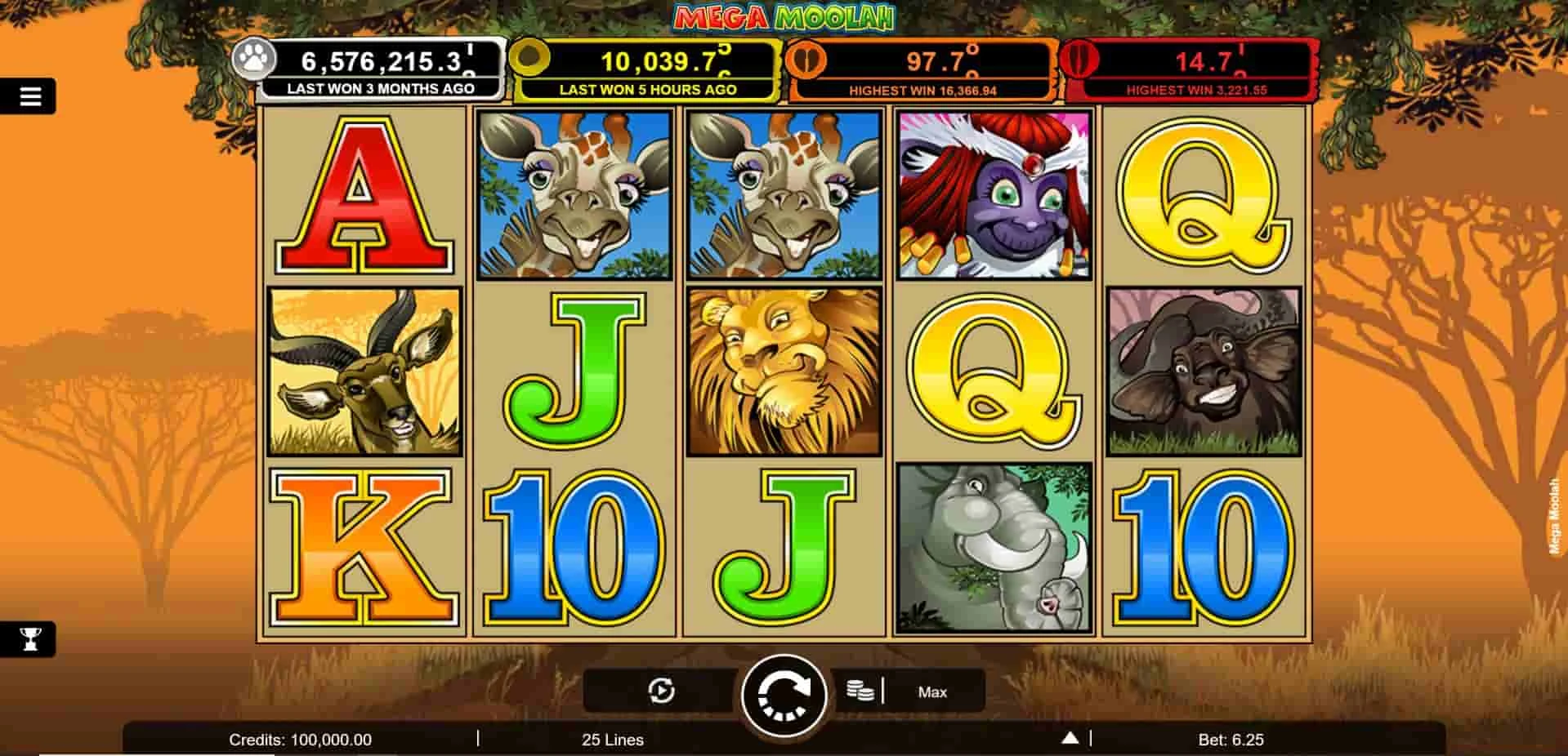 Mega Moolah jackpot slot