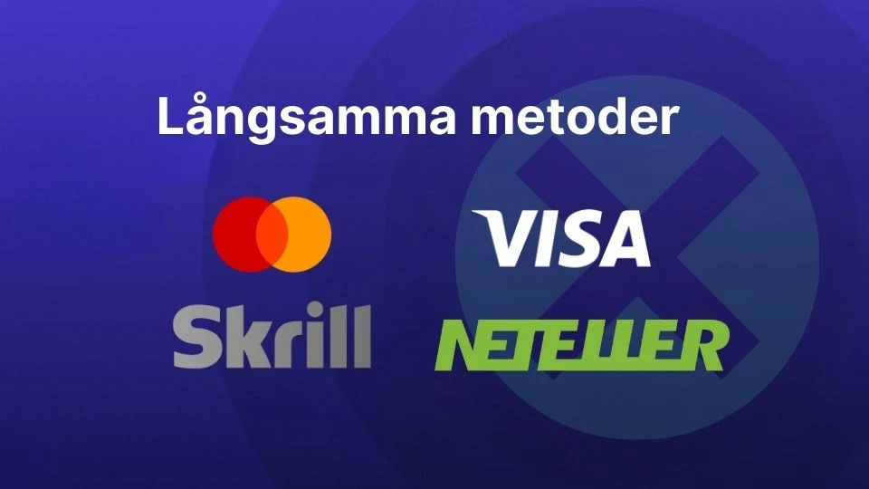 Långsamma uttagsmetoder att undvika på spelbolag, e-plånböcker och kontokort