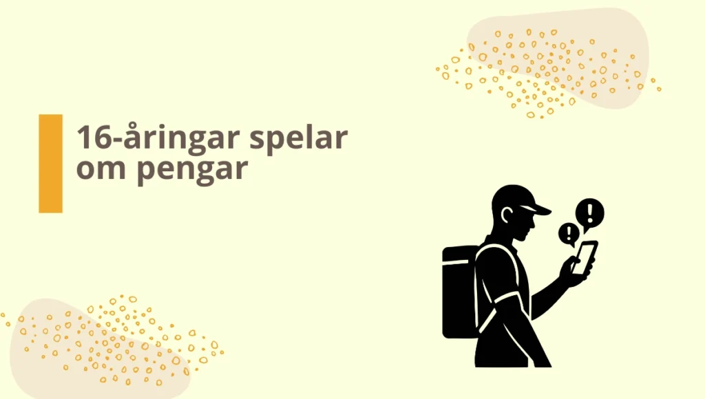 Var tionde 16-åring spelar om pengar på internet
