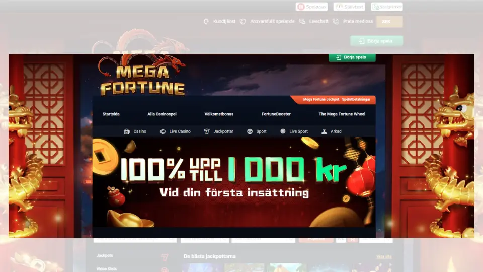 Mega Fortune casino bonus