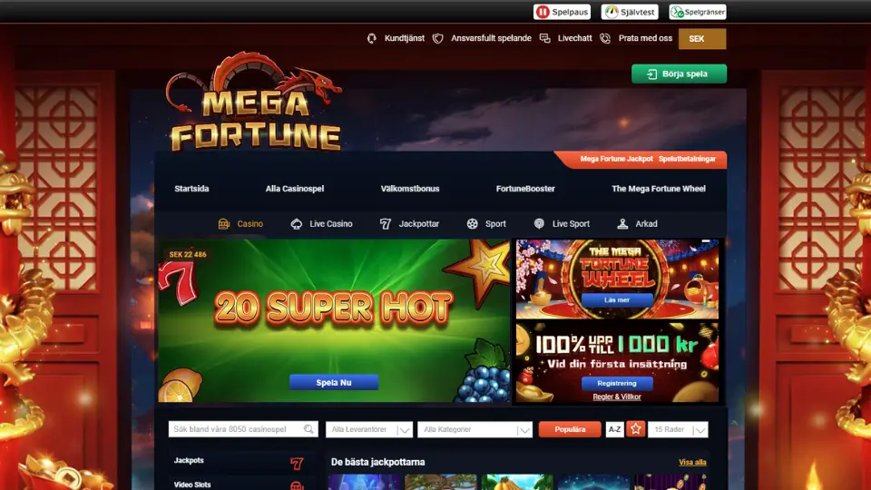 Mega fortune casino spellobby